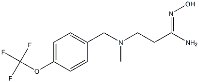 N'-hydroxy-3-[methyl({[4-(trifluoromethoxy)phenyl]methyl})amino]propanimidamide,,结构式