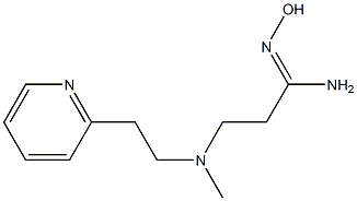 N'-hydroxy-3-{methyl[2-(pyridin-2-yl)ethyl]amino}propanimidamide Structure