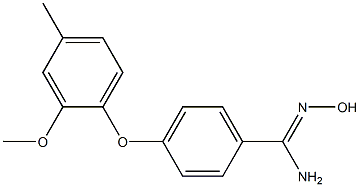 N'-hydroxy-4-(2-methoxy-4-methylphenoxy)benzene-1-carboximidamide Struktur