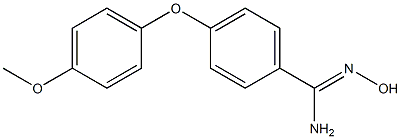 N'-hydroxy-4-(4-methoxyphenoxy)benzene-1-carboximidamide 结构式