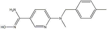 N'-hydroxy-6-{methyl[(4-methylphenyl)methyl]amino}pyridine-3-carboximidamide,,结构式
