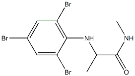 N-methyl-2-[(2,4,6-tribromophenyl)amino]propanamide Struktur