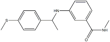 N-methyl-3-({1-[4-(methylsulfanyl)phenyl]ethyl}amino)benzamide 结构式