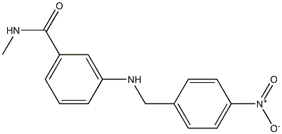 N-methyl-3-{[(4-nitrophenyl)methyl]amino}benzamide Struktur