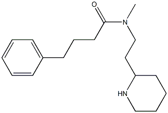 N-methyl-4-phenyl-N-[2-(piperidin-2-yl)ethyl]butanamide 化学構造式