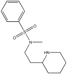 N-methyl-N-[2-(piperidin-2-yl)ethyl]benzenesulfonamide 化学構造式