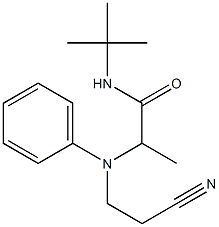 N-tert-butyl-2-[(2-cyanoethyl)(phenyl)amino]propanamide