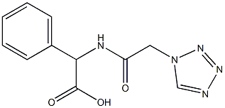 phenyl[(1H-tetrazol-1-ylacetyl)amino]acetic acid,,结构式