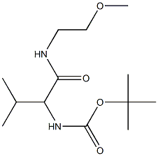 tert-butyl 1-{[(2-methoxyethyl)amino]carbonyl}-2-methylpropylcarbamate 化学構造式