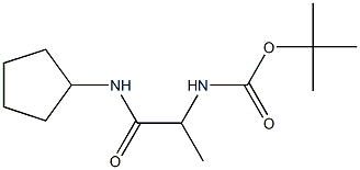 tert-butyl 2-(cyclopentylamino)-1-methyl-2-oxoethylcarbamate,,结构式