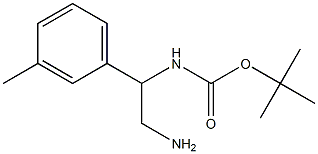 tert-butyl 2-amino-1-(3-methylphenyl)ethylcarbamate,,结构式
