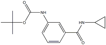 tert-butyl 3-[(cyclopropylamino)carbonyl]phenylcarbamate 化学構造式