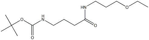 tert-butyl 4-[(3-ethoxypropyl)amino]-4-oxobutylcarbamate,,结构式