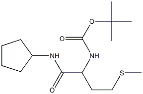 tert-butyl N-[1-(cyclopentylcarbamoyl)-3-(methylsulfanyl)propyl]carbamate,,结构式