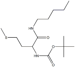 tert-butyl N-[3-(methylsulfanyl)-1-(pentylcarbamoyl)propyl]carbamate Struktur