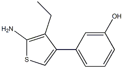 Ethyl-2-amino-4-(3-hydroxyphenyl)thiophene- 结构式