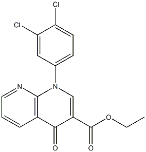 ETHYL 1-(3,4-DICHLOROPHENYL)-4-OXO-1,4-DIHYDRO-1,8-NAPHTHYRIDINE-3-CARBOXYLATE Structure