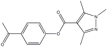 1H-Pyrazole-4-carboxylic  acid,  1,3,5-trimethyl-,  4-acetylphenyl  ester Structure