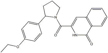 1(2H)-Isoquinolinone,  3-[[2-(4-ethoxyphenyl)-1-pyrrolidinyl]carbonyl]-,,结构式