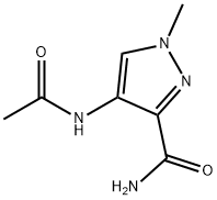 1H-Pyrazole-3-carboxamide,  4-(acetylamino)-1-methyl- 化学構造式