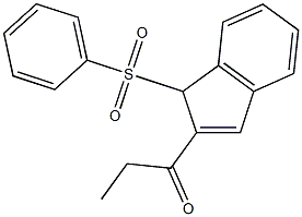 1-(1-(PHENYLSULFONYL)-1H-INDEN-2-YL)PROPAN-1-ONE,,结构式