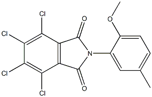 4,5,6,7-TETRACHLORO-2-(2-METHOXY-5-METHYLPHENYL)ISOINDOLINE-1,3-DIONE Structure