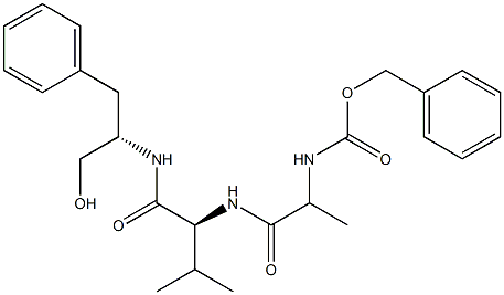 benzyl N-[(1S)-1-[[(1S)-1-[[(2S)-1-hydroxy-3-phenyl-propan-2-yl]carbamoyl]-2-methyl-propyl]carbamoyl]ethyl]carbamate 化学構造式