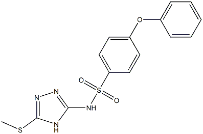 N-(5-Methylsulfanyl-4H-[1,2,4]triazol-3-yl)-4-phenoxy
-benzenesulfonamide Structure