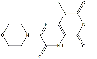 2,4,6(3H)-Pteridinetrione,  1,5-dihydro-1,3-dimethyl-7-(4-morpholinyl)- Structure