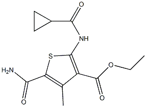 ethyl 5-(aminocarbonyl)-2-[(cyclopropylcarbonyl)amino]-4-methyl-3-thiophenecarboxylate