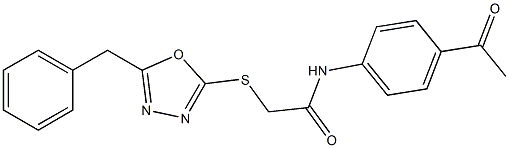  N-(4-acetylphenyl)-2-{[5-(phenylmethyl)-1,3,4-oxadiazol-2-yl]sulfanyl}acetamide