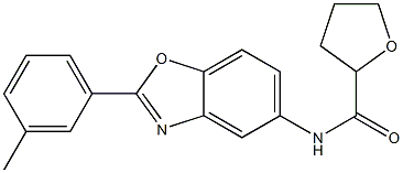 N-[2-(3-methylphenyl)-1,3-benzoxazol-5-yl]tetrahydro-2-furancarboxamide,,结构式