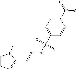4-nitro-N'-[(1-methyl-1H-pyrrol-2-yl)methylene]benzenesulfonohydrazide,,结构式