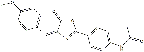 N-{4-[4-(4-methoxybenzylidene)-5-oxo-4,5-dihydro-1,3-oxazol-2-yl]phenyl}acetamide Struktur