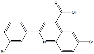 6-bromo-2-(3-bromophenyl)-4-quinolinecarboxylic acid,,结构式