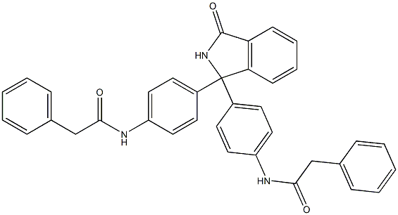 N-[4-(3-oxo-1-{4-[(phenylacetyl)amino]phenyl}-2,3-dihydro-1H-isoindol-1-yl)phenyl]-2-phenylacetamide 结构式