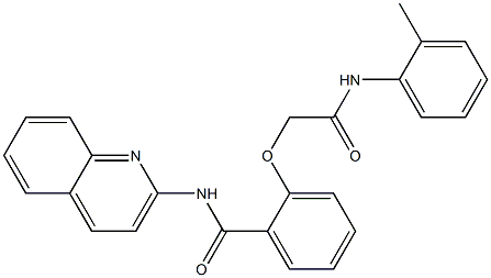 2-[2-oxo-2-(2-toluidino)ethoxy]-N-(2-quinolinyl)benzamide 化学構造式