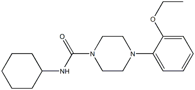 N-cyclohexyl-4-(2-ethoxyphenyl)-1-piperazinecarboxamide 化学構造式