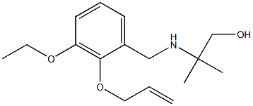 2-{[2-(allyloxy)-3-ethoxybenzyl]amino}-2-methyl-1-propanol 化学構造式