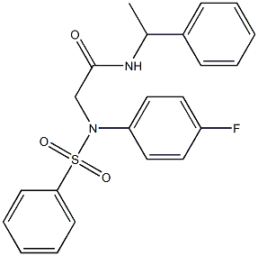 2-[(4-fluorophenyl)(phenylsulfonyl)amino]-N-(1-phenylethyl)acetamide Structure