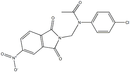 N-(4-chlorophenyl)-N-({5-nitro-1,3-dioxo-1,3-dihydro-2H-isoindol-2-yl}methyl)acetamide Struktur