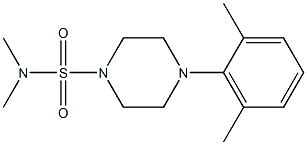 4-(2,6-dimethylphenyl)-N,N-dimethyl-1-piperazinesulfonamide 化学構造式