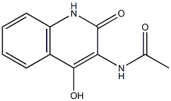 N-(4-hydroxy-2-oxo-1,2-dihydro-3-quinolinyl)acetamide Structure