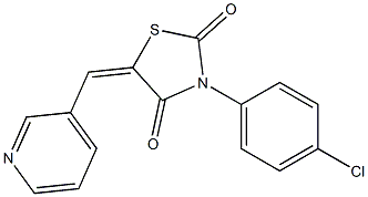 3-(4-chlorophenyl)-5-(3-pyridinylmethylene)-1,3-thiazolidine-2,4-dione