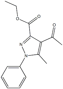 ethyl 4-acetyl-5-methyl-1-phenyl-1H-pyrazole-3-carboxylate Structure