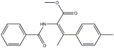 methyl 2-(benzoylamino)-3-(4-methylphenyl)-2-butenoate 结构式