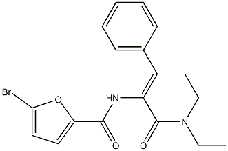 5-bromo-N-{1-[(diethylamino)carbonyl]-2-phenylvinyl}-2-furamide Structure