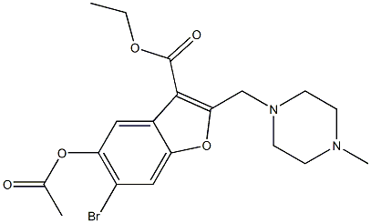  ethyl 5-(acetyloxy)-6-bromo-2-[(4-methyl-1-piperazinyl)methyl]-1-benzofuran-3-carboxylate