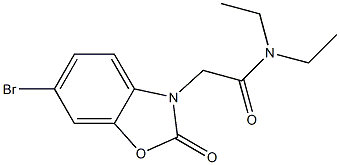 2-(6-bromo-2-oxo-1,3-benzoxazol-3(2H)-yl)-N,N-diethylacetamide,,结构式