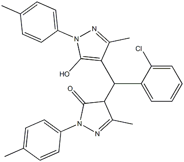 4-{(2-chlorophenyl)[5-hydroxy-3-methyl-1-(4-methylphenyl)-1H-pyrazol-4-yl]methyl}-5-methyl-2-(4-methylphenyl)-2,4-dihydro-3H-pyrazol-3-one